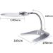 Magnifying Glasses Vision aids Desktop with LED Light 130mm Large Mirror Crescent Hose Magnifying Glass for Elderly Reading/Maintenance Stationery Office Supplies 1PCS Journey - Buy Online on GoSupps.com