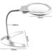 Magnifying 2X / 5X ABS + Metal Hose Adjustable Desktop Magnifier Standing Style with LED Light for Jewel Repair Made in China - Buy Online on GoSupps.com