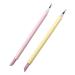 Lurrose 2pcs Stone Sanding Nail File Cuticle Trimmer Remover Pusher Dead Skin Callus Removal Fork Practical Nail Art Buffing Tools