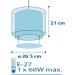 DALBER Polizeil Ceiling Light - Blue Children's Pendant Lamp for Kids' Room | 26.5 x 26.5 x 21 cm - International Shipping Available - Buy Online on GoSupps.com