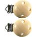 Natural Wood Pacifier Clip - 2 Pack Pollutant-Free Baby Clips | Safe Stylish & Durable - Buy Online on GoSupps.com