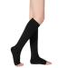 Compression stockings for varicose veins open toe medium hose 20-30 mmHg compression leg cuffs comfortable medical gradient compression to run cycling basketball flesh 5x black M