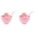 FRCOLOR 2 Sets Silicone Skin Care Kit Mask Bowl Stick Facial Masks Mixing Bowl Mask Beauty Tool Applicator Brush Face Mask Spatula Cosmetology Kit Facial Mask Bowl Skin Care Set Self Made 5.5X8.3cmx2pcs
