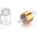 50 Pcs Mini Dropper Bottles Empty Glass Tincture Bottles with Golden Caps Perfume Sample Vials for Essential Oils&Body Oil&Liquids Traveling DIY Containers Included Pipette&Funnel (1ml) - Buy Online on GoSupps.com