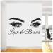 Photo Wallpaper - Eyelashes & Eyebrows Home Decor | Beauty Salon Wall Sticker | 108x57cm Makeup Quote - Buy Online on GoSupps.com
