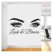 Photo Wallpaper Eyelashes Lashes Home Decor Eyebrows Brows Beauty Salon Decor Wall Sticker Eyes Quote Make Up Window 108X57Cm