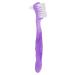 JTLB Portable False Teeth Cleaning Brush Denture Dirt and Plaque Remover Brush Kit Ideal for Elderly for Home and Travel Use () Purple