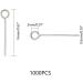 UNICRAFTABLE 1000pcs 304 Stainless Steel 16mm Eyepins for Jewelry Making - Open Eye Pins Head Pin Findings with 2mm Connector Hole - Buy Online on GoSupps.com