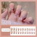 Noapasa Nude Pink Press-on Fake Nails Coffin Butterfly Pearl Fake Nails Acrylic Pink Fake Nails Ladies' Everyday Fake Nails 24 Pieces (Pink) - Buy Online on GoSupps.com