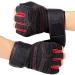 Carpal Tunnel Wrist Brace & Dumbbell Wristbands - Non-slip Half-Finger Sports Gloves for Strength Training (Red Large - Buy Online on GoSupps.com