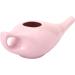 HEALTHANDWEALTH Premium Ceramic Neti Pot with 10 Sachets, Dishwasher Safe - 225ml Capacity, Peach Color - Buy Online on GoSupps.com