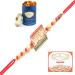 Ghasitaram Gifts Rakhi for Brother Rakhis Online - Mera Pyaara Veera Rakhi with 100 GMS of Dryfruits Mix Can 200 GMS of Kaju katli Rakhi & 100g Dryfruits Mix Can 200g Kaju katli