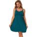 Sosolism Women's Nursing Nightdress with Padded Lace Trim Breastfeeding Dress Adjustable Strap Maternity Nursing Dress Green M