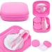 Cute Purple Mini Contact Lens Travel Case with Mirror - Easy Carry Holder - Buy Online on GoSupps.com