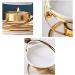 Ikaar Ceramic Flower Pattern Tealight Fragrance Lamp - Aroma Diffuser & Essential Oil Holder in Gold | International Shipping Available - Buy Online on GoSupps.com