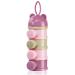 Vicloon Baby Milk Powder Dispenser Portable 4 Layers 270ml per Layer Twist-Lock compartments Kids Baby Storage Container Stackable Pots Milk Powder Dispenser & Snack Storage Container Pink Pink/Purple