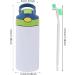 350ML Sublimation Sippy Cup with Double-Wall Insulation and Cleaning Brushes - Children's Stainless Steel Spill-Proof Tumbler (Blue-Green) - Buy Online on GoSupps.com