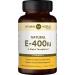 Vitamin World Natural Vitamin E 400IU 250 Softgels Supports Immune Function Antioxidant Support Rapid-Release Gluten Free