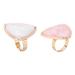 Didiseaon 2pcs Shell Ring Palette Devil Horns Mixing Palette Gel Fingernail Polish Nail Art Plates Make up Pallet Nail Art Finger Ring Manicure Palettes Tool Tray Resin Miss White Paint Mini