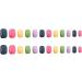 Tyatocepy 1Set Rainbow Jumping Colours False Nails Solid Colour Macaroon Nails Wearable Press on Nails Multicolor - Buy Online on GoSupps.com