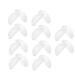 FARUTA 10 Pairs Silicone Eyeglass Nose Pads Sticky D Shape Adhesive Glasses Nose Grips Lift Raiser Pads for Glasses Spectacles Sunglasses