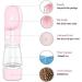 MAOCG Dog Water Bottle with Food Container - Multifunctional & Portable Dispenser for Walking - Combo Cup for Drinking & Eating - Pink - Buy Online on GoSupps.com