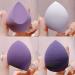 4Pcs Makeup Sponges Set with Egg Case - Flawless Blend for Foundation, Cream, Liquid, Powder - Purple - Buy Online on GoSupps.com