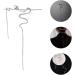 LALAFINA Hairpin Hair Topper Headwear for Women Ancient Jade Hair Pin Snake Hair Stick Tassel Hair Accessory for Women Silver Headpiece Long Hair Pin Girl Miss Accessories Metal - Buy Online on GoSupps.com