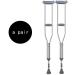 Crutches for Adults Underarm Stainless Steel Spring Underarm Double Crutches Anti-skid Retractable Light Elderly Elbows for Disabled Fractures Great for Travel or Work Selfless dedication