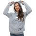 BOMBAXCEIBA Fleece pet Cat Small Day Pouch Hoodie Carrier Holder Carrying Sweatshirt Kangaroo Pocket Medium Gray-a