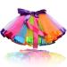 TWINKLEDE Women's Ballet Tulle Tutu Skirt Layered Rainbow Tutu Skirts Ribbon Party Dance Skirt for Women and Girls A a Rainbow