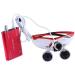 BoNew 2.5X-R Loupes Magnifier with 3W Clip On Type Head Lamp Light + Cloth Bag