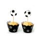 24 Pcs/lot Football Paper Cupcake Wrappers for Kids Party Birthday Decoration Cake Cups(12 Wraps+12 Topper) Molds
