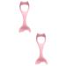 Housoutil 2pcs Brush Bowl Stencils Makeup Gel Compact Tail Wing Eyeliner Tips and Wear-resistant Upper Winged 15X5.7CMx2pcs Pinkx2pcs