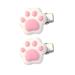 xbiez Chic Hair Clip Mini Cat Paw Shape Hairpin for Ponytail Bangs Dopamine Look Style Hairpins for Teenagers Children 1 pair