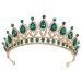 Kamirola Tiaras Princess Crown for Women and Girls Crystal Headbands for Bridal  Princess for Wedding and Party(TR21) Green