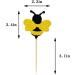 36 Pcs Bee Glitter Cake Decorations Bumble Bee Cupcake Toppers Glitter Cake Decorations Gold Glitter Bee Cupcake Topper for Cupcake Decorations Supplies - Buy Online on GoSupps.com