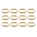 Bobeey 4pcs Carabiner Metal Spring Key Ring,Spring Snap Hooks Clip,Spring Keyring Buckle,Oval Ring for Bags,Purses BBC39 Light Gold 4 pieces