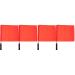Yardwe Referee Flag 4PCS Sports Referee Flags with Metal Pole Red Training Flag with Sponge Handle Hand Flags for Soccer Volleyball Football Linesman Flags