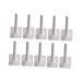 BUTIFULSIC 10pcs Multifunctional Hook Wall Towel Rack Clothes Hook Towel Bar Kitchen Hook Coat Hook White Abs