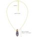 Ubrand Rainbow Fluorite Perfume Bottle Pendant - Essential Oil Diffuser Crystal Jewelry Necklace (Gold - Buy Online on GoSupps.com
