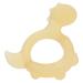 Infant Teething Toy Sensory Training 3D Dinosaur Shape Safe Silicone Baby Teether Toy for Newborn (Nano Silver)
