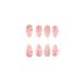 Almond Press on Nails with Bow Charm - Cute Pink Medium Acrylic Nails for Women & Girls | Reusable Glue-on False Nails - Buy Online on GoSupps.com