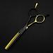 Hair Cutting Scissors 5.5 Inch Professional Japan 440c Two-Tailed Gold & Black Hair Scissors Cutting Barber Haircut Thinning Shears Hairdressing Scissors Set - Buy Online on GoSupps.com