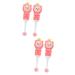 Healeeved 4 pieces of children's toothbrush with soft bristle handwear Bulk-toothbrush travel toothbrush soft toothbrush for children sweet bear fumes for children Sch ttgut toddler pink