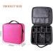 Waterproof Make-Up Bag with Brush | Large Cosmetic Organizer & Adjustable Compartments - Violet Red - Buy Online on GoSupps.com