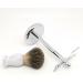 Buy NSNT Exquisite Razor Brush for Men - Pure Roof Hair Shaving Brush & Soap Holder 2.9x6 inches Silver - Buy Online on GoSupps.com