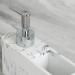 Srutueo Press-Type Bottle Detergent Dispenser Bathroom Sink Kitchen Soap Dispenser White with Dish Brush Sponge - Buy Online on GoSupps.com