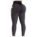 DAZLOR Women Ruched Butt Lifting Leggings Pockets High Waist Scrunch Textured Compression Yoga Pants Booty Workout Gym Tights Black X-Large