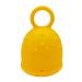 Menstrual cup women BPA-free reusable menstrual cup soft silicone perioda cup spout-safe female hygiene tampon and pad alternative up to 12 hours of protection yellow large yellow